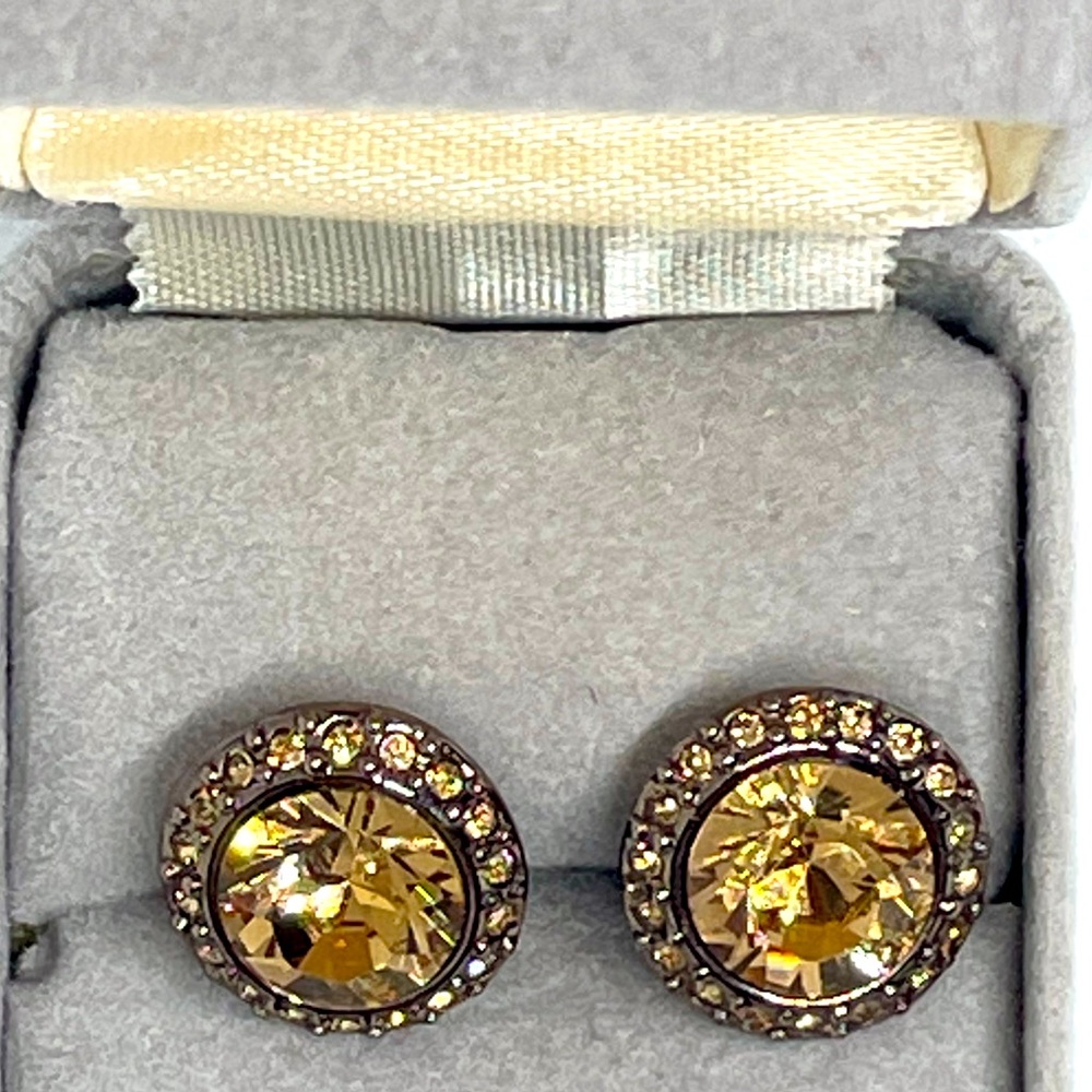kate spade Smoky Brown Gem Earrings